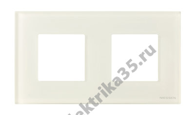 Рамка 2-м Zenit стекло бел. ABB 2CLA227200N3001