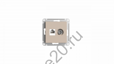 Мех-м розетки комп. 2-м ATLAS RJ45+TV песочный SchE ATN001289