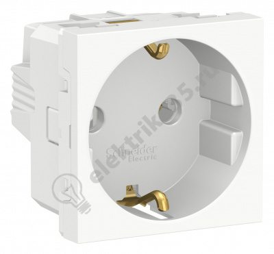 Механизм розетки UNICA MODULAR с з/к., бел. SchE NU303618