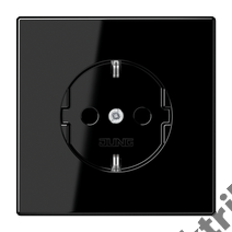 JUNG LS 990 Черная Розетка Schuko 16A, 250V