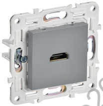 Мех-м розетки HDMI SKANDY серый IEK SK-H10-K03