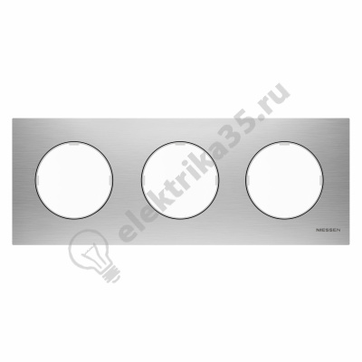 Рамка 3-м Sky Moon нерж. сталь ABB 2CLA867300A4001