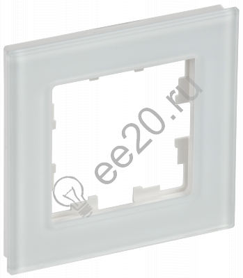 Рамка 1-м BRITE стекло белый матовый IEK BR-M12-G-31-K01