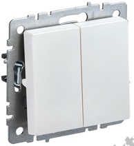 Мех-м выкл. 2-кл. BRITE проходной жемчуг IEK BR-V22-0-10-K36