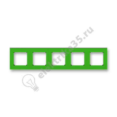 Рамка Levit 5п зел./дым. черн. ABB 2CHH015050A6067