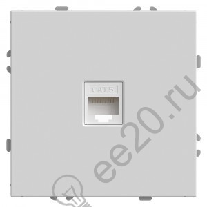 Мех-м розетки компьютерная RJ-45, серия Эмили, белый фарфор, Stekker(RST00-5117-01)