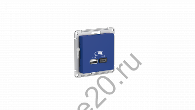 Мех-м розетки 1-м  ATLAS А+С., USB аквамарин SchE ATN001139