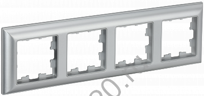 Рамка 4-м BRITE алюм./алюм. IEK BR-M42-12-K47