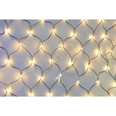Гирлянда сеть 1,5х1,5м, прозрачный ПВХ, 150 LED ТЕПЛО-БЕЛЫЕ 215-126
