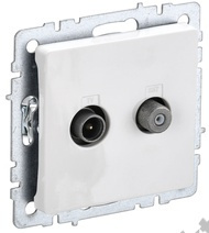 Мех-м розетки BRITE TV+SAT, бел. IEK BR-AF20-O-K01