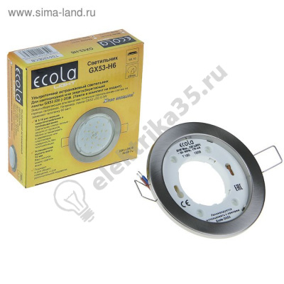 Св-к GX53 плоский Хром Ecola TC5325ECB
