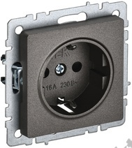 Мех-м розетки 1-м BRITE с з/к., защ. шт., темн.бронза IEK BR-R14-16-K45 