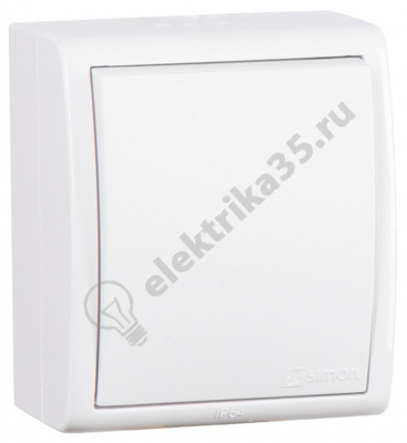 Simon15 Aqua Выключатель одноклавишный IP54 10А 250В винтовой зажим S15A белый