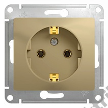 Мех-м розетки 1-м GLOSSA с з/к., титан SchE GSL000443