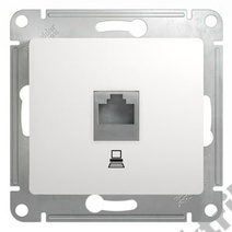 Мех-м розетки комп. GLOSSA RJ45 бел. SchE GSL000181K