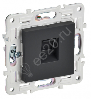 Мех-м розетки RJ45 SKANDY графит кат.5E IEK SK-K10-1-K53