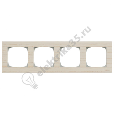 Рамка 4-м Sky дерево белый ясень ABB 2CLA857400A2001