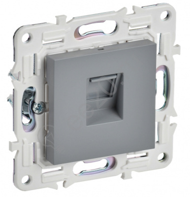 Мех-м розетки RJ45 SKANDY серый кат.5E IEK SK-K10-1-K03