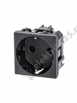 Механизм розетки Zenit 16А 250В защ. шт. с з/к.антрацит ABB N2288 AN