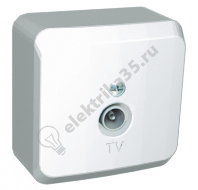 Розетка TV ОП ЭТЮД белая SchE TVA-002B