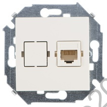 Механизм розетки комп СП RJ45 кат.5E сл. кость Simon15 1591598-031