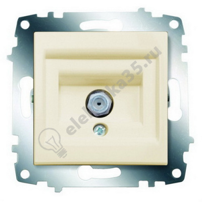 Механизм розетки проходная TV Cosmo крем. ABB 619-010300-272