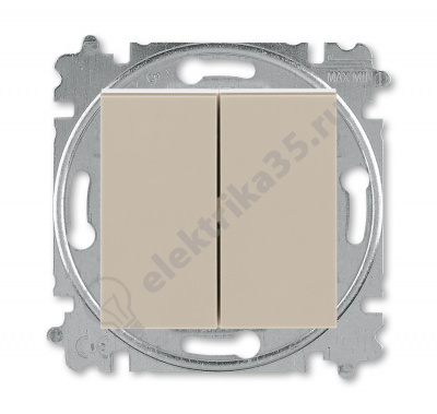 Переключатель 2-кл. Levit кофе макиато/бел. ABB 2CHH595245A6018