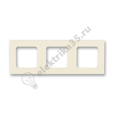 Рамка Levit 3п сл. кость/бел. ABB 2CHH015030A6017