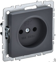 Мех-м розетки 1-м BRITE без з/к., графит IEK BR-R10-10-K53