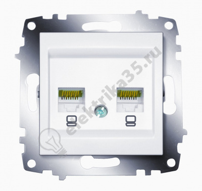 Механизм розетки комп. 2-м Cosmo бел. ABB 619-010200-248