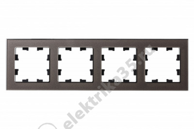 Рамка 4-м ATLASDESIGN NATURE стекло мокко SchE ATN320604
