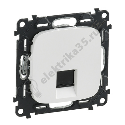 Механизм розетки комп. RJ45 CAT.5E UTP белая Valena Allure Leg 753740