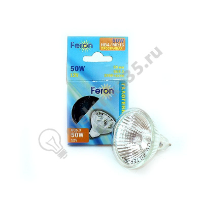 Лампа галогенная 50вт 12в G5.3 FERON