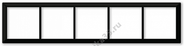 Рамка 5 постов Черная CGSS PL-P105-BCM