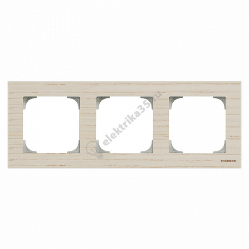 Рамка 3-м Sky дерево белый ясень ABB 2CLA857300A2001