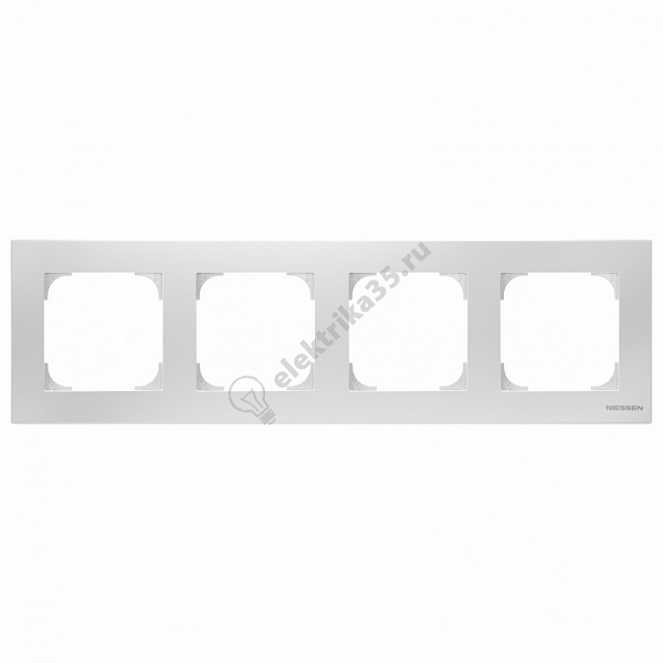 Рамка 4-м Sky базовая альпийский бел. ABB 2CLA857410A1101