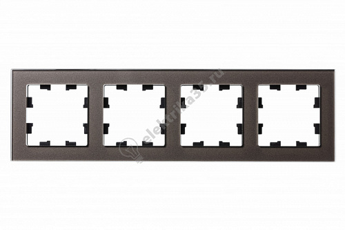 Рамка 4-м ATLASDESIGN NATURE стекло мокко SchE ATN320604