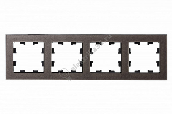 Рамка 4-м ATLASDESIGN NATURE стекло мокко SchE ATN320604