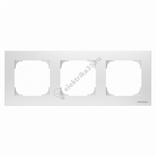 Рамка 3-м Sky базовая альпийский бел. ABB 2CLA857310A1101