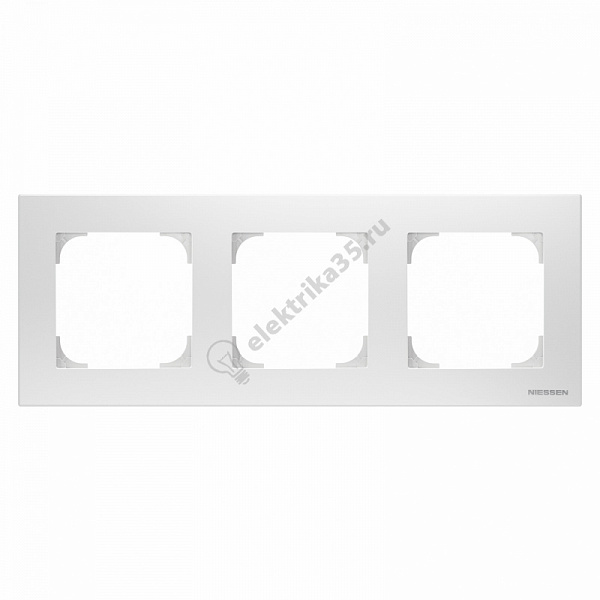 Рамка 3-м Sky базовая альпийский бел. ABB 2CLA857310A1101