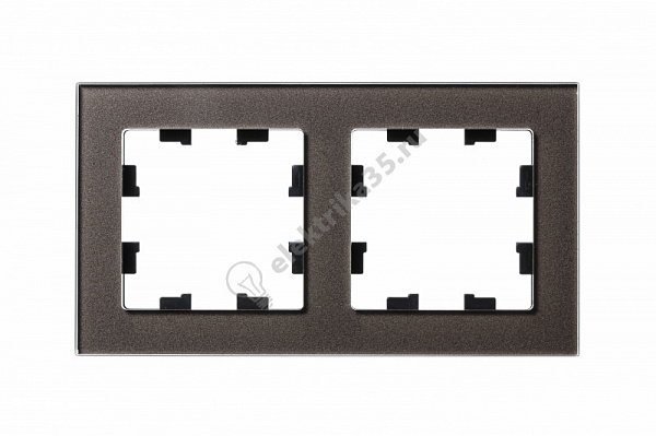 Рамка 2-м ATLASDESIGN NATURE стекло мокко SchE ATN320602