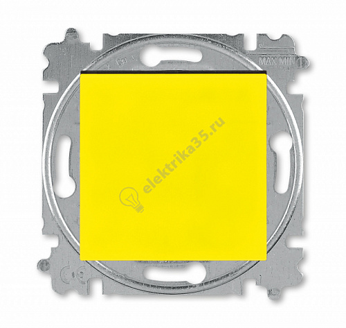 Выключатель 1-кл. Levit желт./дым. черн. ABB 2CHH590145A6064