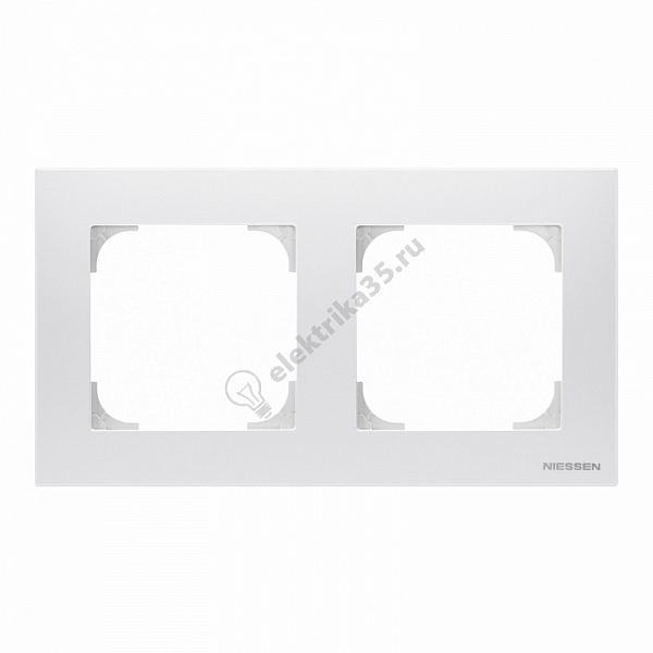 Рамка 2-м Sky базовая альпийский бел. ABB 2CLA857210A1101