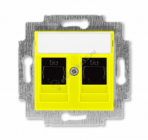 Розетка комп. Levit 2хRJ45 кат. 5e желт. ABB 2CHH295118A6064