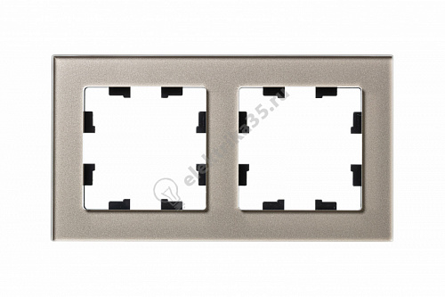 Рамка 2-м ATLASDESIGN NATURE стекло шампань SchE ATN320502
