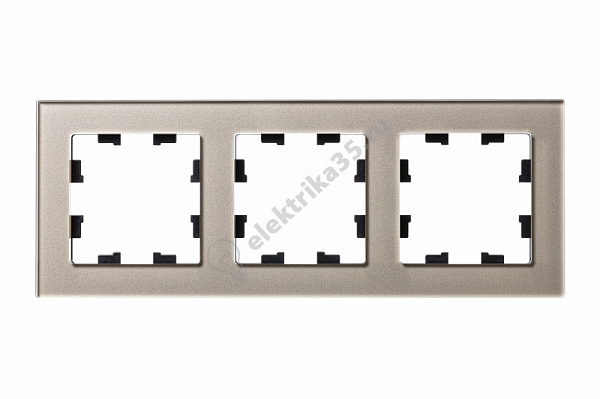 Рамка 3-м ATLASDESIGN NATURE стекло шампань SchE ATN320503