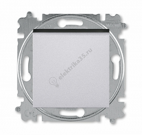 Переключатель 1-кл. Levit серебр./дым. черн. ABB 2CHH590645A6070