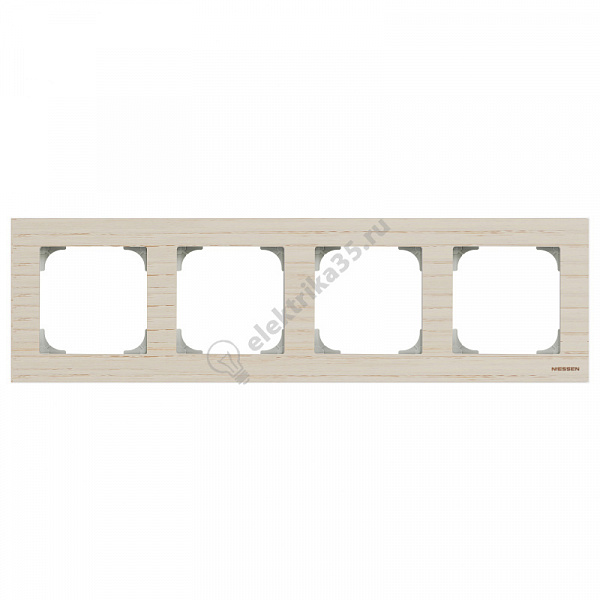 Рамка 4-м Sky дерево белый ясень ABB 2CLA857400A2001